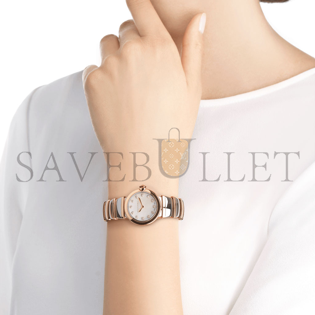 BVLGARI LVCEA LADIES 18 CARAT ROSE GOLD28MM WATCH 102475